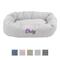 Show in main carousel: Majestic Pet Palette Heathered Personalized Bagel Cat & Dog Bed, Gray, Large slide 1 of 8
