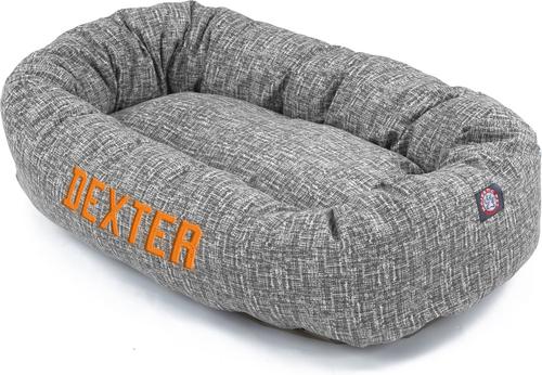 Show full view: Majestic Pet Palette Heathered Personalized Bagel Cat & Dog Bed, Light Black, Small slide 2 of 7