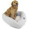 Show in main carousel: Majestic Pet Palette Heathered Sherpa Bagel Bolster Dog Bed, Gray, Large slide 1 of 6