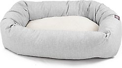 Majestic Pet Palette Heathered Sherpa Bagel Bolster Dog Bed, Gray, Large slide 2 of 5