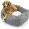 Show in main carousel: Majestic Pet Palette Heathered Sherpa Bagel Bolster Dog Bed, Light Black, Medium slide 1 of 6