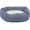 Show in main carousel: Majestic Pet Palette Heathered Sherpa Bagel Bolster Dog Bed, Navy Blue Denim, Large slide 2 of 6
