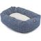 Show in main carousel: Majestic Pet Palette Heathered Sherpa Bagel Bolster Dog Bed, Navy Blue Denim, Large slide 3 of 6