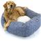 Show in main carousel: Majestic Pet Palette Heathered Sherpa Bagel Bolster Dog Bed, Navy Blue Denim, Medium slide 1 of 6