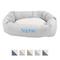 Show in main carousel: Majestic Pet Palette Heathered Sherpa Personalized Bagel Cat & Dog Bed, Gray, Large slide 1 of 8