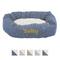 Show in main carousel: Majestic Pet Palette Heathered Sherpa Personalized Bagel Cat & Dog Bed, Navy Blue Denim, Large slide 1 of 8