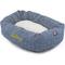 Show in main carousel: Majestic Pet Palette Heathered Sherpa Personalized Bagel Cat & Dog Bed, Navy Blue Denim, Large slide 3 of 8