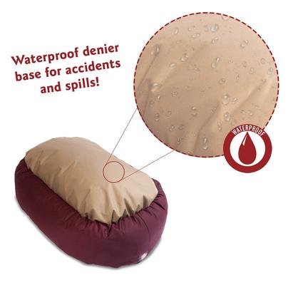 Show full view: Majestic Pet Personalized Bagel Bolster Dog & Cat Bed, Burgundy, Large slide 5 of 6