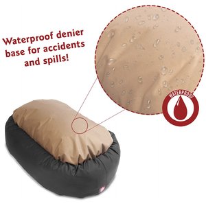 Majestic Pet Personalized Bagel Bolster Dog & Cat Bed, Gray, Large