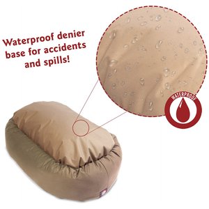Majestic Pet Personalized Bagel Bolster Dog & Cat Bed, Khaki, X-Large
