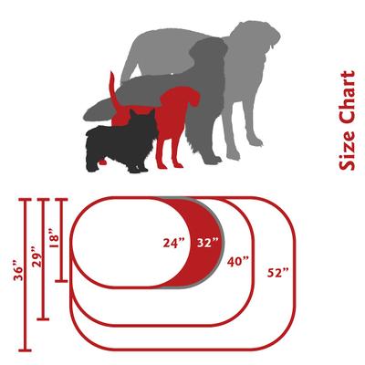 Show full view: Majestic Pet Personalized Bagel Bolster Dog & Cat Bed, Red, Medium slide 4 of 6