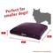 Show in main carousel: Majestic Pet Shredded Memory Foam Villa Personalized Pillow Cat & Dog Bed with Removable Cover, Aubergine, Small slide 2 of 6