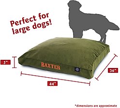 Majestic Pet Shredded Memory Foam Villa Personalized Pillow Cat & Dog Bed with Removable Cover, Fern, Large slide 2 of 5