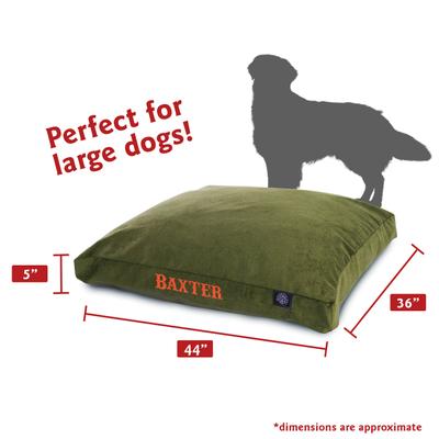 Show full view: Majestic Pet Shredded Memory Foam Villa Personalized Pillow Cat & Dog Bed with Removable Cover, Fern, Large slide 2 of 6