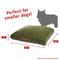 Show in main carousel: Majestic Pet Shredded Memory Foam Villa Personalized Pillow Cat & Dog Bed with Removable Cover, Fern, Small slide 3 of 7