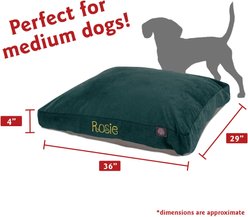Majestic Pet Shredded Memory Foam Villa Personalized Pillow Cat & Dog Bed with Removable Cover, Marine, Medium slide 2 of 5