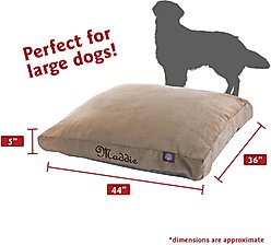 Majestic Pet Shredded Memory Foam Villa Personalized Pillow Cat & Dog Bed with Removable Cover, Pearl, Large slide 2 of 5