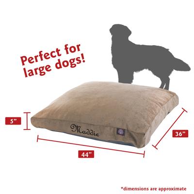 Show full view: Majestic Pet Shredded Memory Foam Villa Personalized Pillow Cat & Dog Bed with Removable Cover, Pearl, Large slide 3 of 7