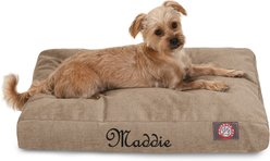 Majestic Pet Shredded Memory Foam Villa Personalized Pillow Cat & Dog Bed with Removable Cover, Pearl, X-Large