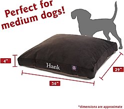 Majestic Pet Shredded Memory Foam Villa Personalized Pillow Cat & Dog Bed with Removable Cover, Storm, Medium slide 2 of 5