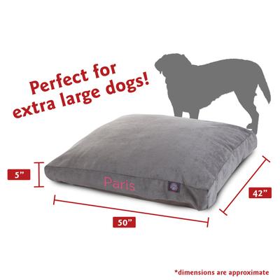 Show full view: Majestic Pet Shredded Memory Foam Villa Personalized Pillow Cat & Dog Bed with Removable Cover, Vintage, X-Large slide 2 of 6