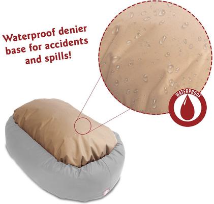 Show full view: Majestic Pet Suede Personalized Bagel Cat & Dog Bed, Rust, Large slide 2 of 6