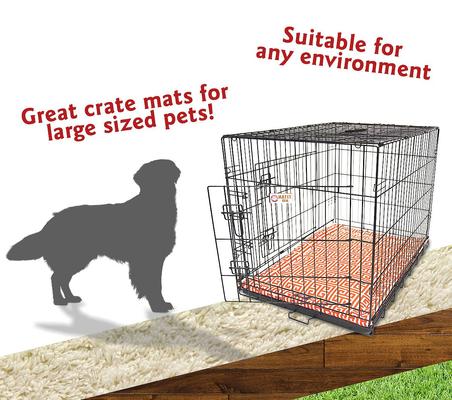 Show full view: Majestic Pet Towers Personalized Dog Crate Mat, Orange, Large slide 7 of 9