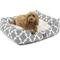 Show in main carousel: Majestic Pet Trellis Contemp Lounge Bolster Dog Bed with Removable Cover, Gray, Large slide 1 of 5