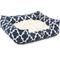 Show in main carousel: Majestic Pet Trellis Contemp Lounge Bolster Dog Bed with Removable Cover, Navy, Large slide 4 of 4
