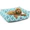 Show in main carousel: Majestic Pet Trellis Contemp Lounge Bolster Dog Bed with Removable Cover, Teal, Large slide 1 of 5