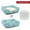 Show in main carousel: Majestic Pet Trellis Contemp Lounge Bolster Dog Bed with Removable Cover, Teal, Large slide 3 of 5