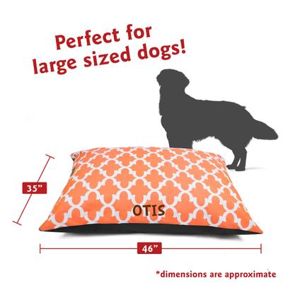 Show full view: Majestic Pet Trellis Personalized Pillow Cat & Dog Bed, Apache Orange, Large slide 4 of 7