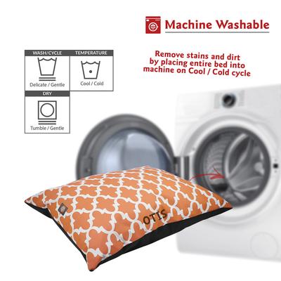 Show full view: Majestic Pet Trellis Personalized Pillow Cat & Dog Bed, Apache Orange, Large slide 6 of 7