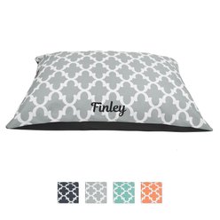 Majestic Pet Trellis Personalized Pillow Cat & Dog Bed, Gray, Large slide 1 of 6