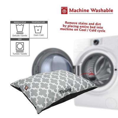 Show full view: Majestic Pet Trellis Personalized Pillow Cat & Dog Bed, Gray, Large slide 5 of 6