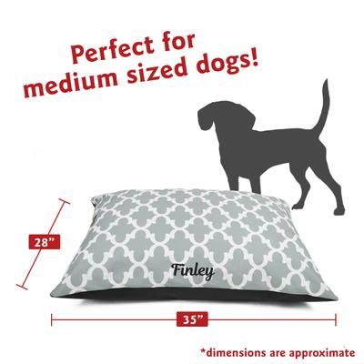 Show full view: Majestic Pet Trellis Personalized Pillow Cat & Dog Bed, Gray, Small/Medium slide 4 of 7