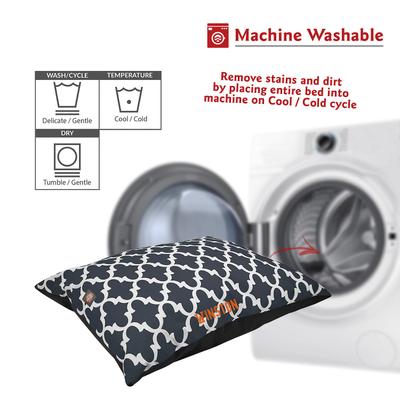 Show full view: Majestic Pet Trellis Personalized Pillow Cat & Dog Bed, Navy Blue, Small/Medium slide 5 of 6