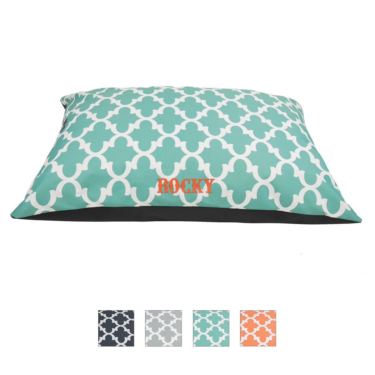 Majestic Pet Trellis Personalized Pillow Cat & Dog Bed, Teal, Small/Medium