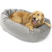Show in main carousel: Majestic Pet Velvet Bagel Bolster Dog Bed, Smoke, Small slide 1 of 6