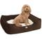 Show in main carousel: Majestic Pet Velvet Contemp Lounge Bolster Dog Bed with Removable Cover, Espresso, X-Large slide 1 of 4
