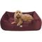 Show in main carousel: Majestic Pet Velvet Contemp Lounge Bolster Dog Bed with Removable Cover, Maroon, Large slide 4 of 5