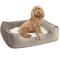 Show in main carousel: Majestic Pet Velvet Contemp Lounge Bolster Dog Bed with Removable Cover, Smoke, Large slide 1 of 4