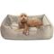 Show in main carousel: Majestic Pet Velvet Contemp Lounge Bolster Dog Bed with Removable Cover, Smoke, Large slide 3 of 4