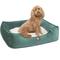 Show in main carousel: Majestic Pet Velvet Contemp Lounge Bolster Dog Bed with Removable Cover, Turquoise, X-Large slide 1 of 4