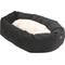 Show in main carousel: Majestic Pet Velvet Sherpa Bagel Bolster Dog Bed, Coal, Medium slide 3 of 6