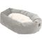 Show in main carousel: Majestic Pet Velvet Sherpa Bagel Bolster Dog Bed, Smoke, Large slide 3 of 6