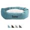 Show in main carousel: Majestic Pet Velvet Sherpa Personalized Bagel Cat & Dog Bed, Turquoise, Large slide 1 of 9