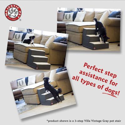 Show full view: Majestic Pet Villa Cat & Dog Stairs, Pearl, 3 Step slide 2 of 7