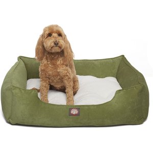 Majestic Pet Villa Contemp Lounge Bolster Dog Bed with Removable Cover, Fern, Large