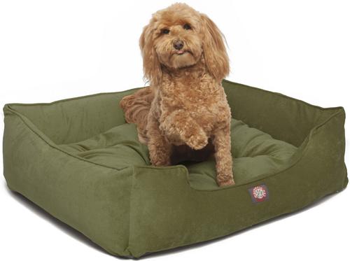 Show full view: Majestic Pet Villa Contemp Lounge Bolster Dog Bed with Removable Cover, Fern, X-Large slide 4 of 4